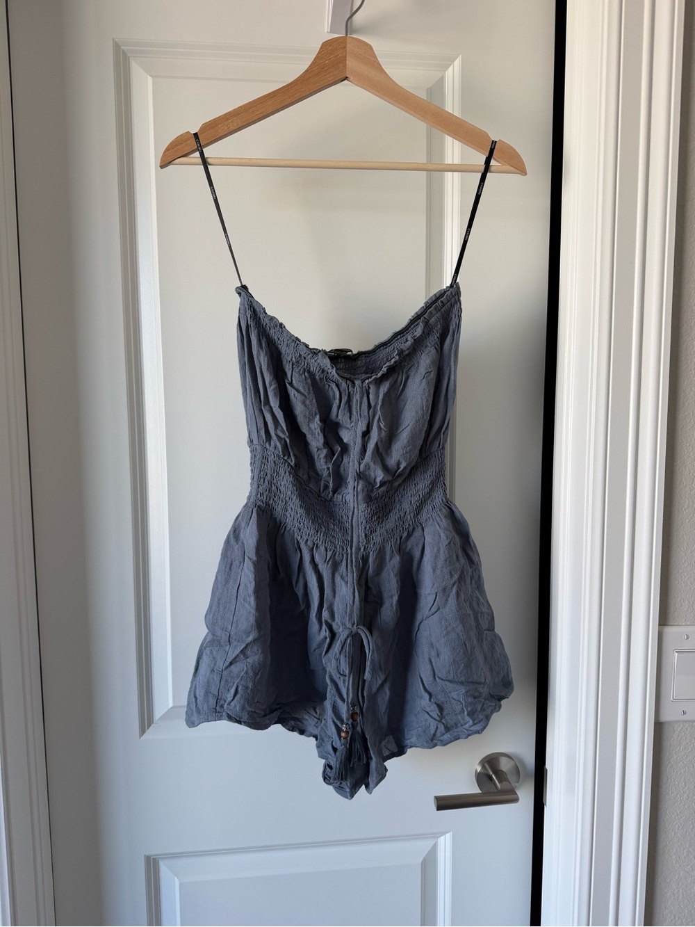 Forever 21 Gray Spaghetti-Strap Romper